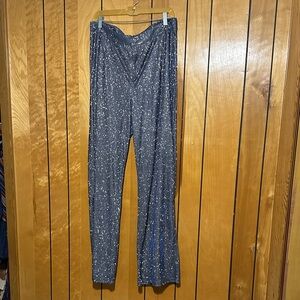 Fashion Nova Blue Glitter Pants